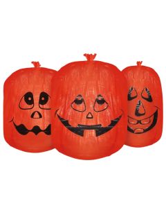 Dekoruese halloween, kunguj, film plastik, 90cmx1,2m, 60cmx90cm, portokalli, 3 copë, 1 pako