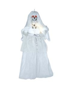 Dekorues halloween me varje, pop skeleton bride, me drita dhe zë, 90 cm, 1 copë
