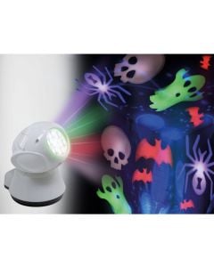 Projektor LED me 4 figura halloween, e bardhë, 1 copë