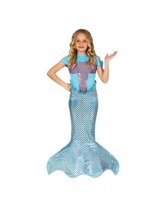 Kostum halloween për fëmijë vajza, Mermaid, 7-9 vjece, poliestër, 1 copë