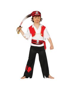 Kostum halloween për fëmijë djem, Pirate, 7-9 vjec, poliestër, 1 copë
