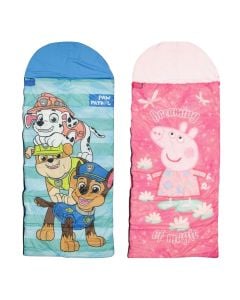 Sleeping bag, Paw Patrol/Peppa Pig, poliestër, 170x70x3 cm, mikse, 1 copë