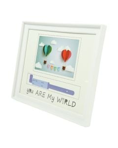 Kornizë foto për bebe, You Are My World, plastike, 10x15 cm, e bardhë, 1 copë
