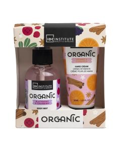 Set krem + spraj trupi, IDC, Organic, 60ml body mist, 30ml hand cream, 1 pako