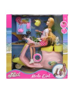 Lodër për fëmijë, kukull me motorr, 28 cm, mikse, 1 copë
