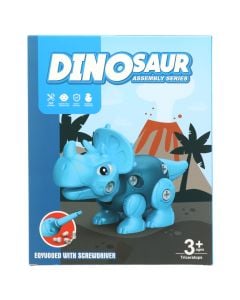 Lodër për fëmijë, dinosaur Triceratops, formuese, blu, 1 copë