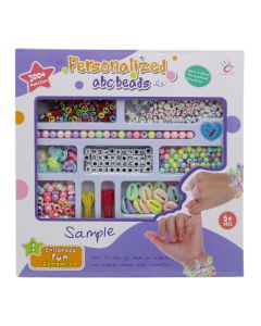 Bead set, Personalized abc beads, mixed, 1 piece