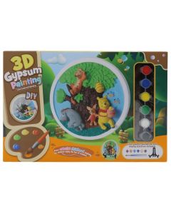 Pikturë gipsi ngjyrosëse për fëmijë, 3D, DIY, ngjyra+mbajtëse, 1 copë