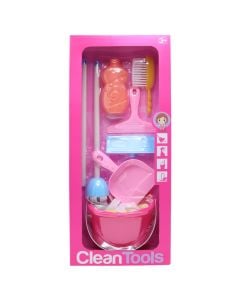 Children's toy, cleaning accessory set, pink, 1 piece