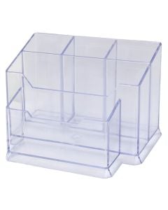 Pen organizer, plastic, transparent, 15x10x10 cm, 1 piece