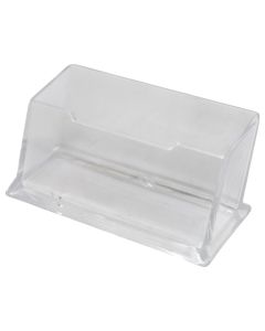 Business card holder, plastic, transparent, 10x4x5 cm, 1 piece