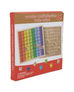 Multiplication table, wooden, mixed, 1 piece