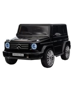 Makinë për fëmijë, Mercedes Benz G500, e zezë, + 12V/10AH, 114x67x53.5 cm, 1 copë