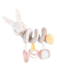 Lodër karroce për bebe, Kikka Boo, Rabbits, 25 cm, rozë, 1 copë