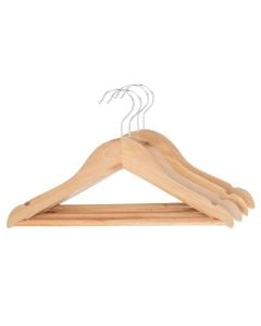 Children's clothes hangers, wooden, H19 cm, 4 pieces, 1 pack
