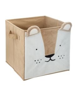 Children's organizer box, Animal, beige, 29x29x29 cm, 1 piece