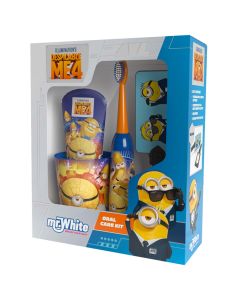 Set për fëmijë, Mr White, Minions, pastë dhëmbësh + furcë + mbajtëse, +3 vjec, e verdhë, 1 pako