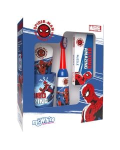 Set për fëmijë, Mr White, Spiderman, pastë dhëmbësh + furcë + mbajtëse + puzzle, 1 pako