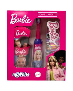 Set për fëmijë, Mr White, Barbie, pastë dhëmbësh + furcë + mbajtëse + kapëse flokësh, 1 pako