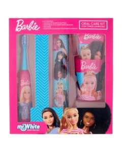 Set për fëmijë, Mr White, Barbie, pastë dhëmbësh + furcë dhëmbësh me bateri+ mbajtëse, led, 1 pako