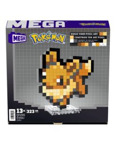 Children's toy, Mega Bloks, Pokemon, Eevee 3D Pixel Art Pokémon, 323 pieces, +13 years, 1 piece