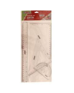 Ruler set, Junior Vita, plastic, transparent, 4 pieces, 1 pack