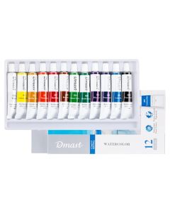 Watercolors, Deli, Dmast, 12 colors, 1 pack