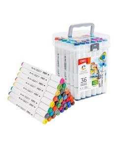 Sketch marker, Deli, 2-tip, 36 colors, 1 pack