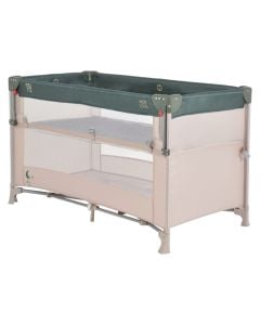 Krevat portativ për fëmijë, Next, 2 nivele, bezhë/jeshile, 60x120 cm, 1 copë