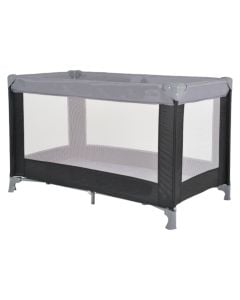 Krevat portativ për fëmijë, Solo, 1 nivel, gri, 120x60 cm, 1 copë