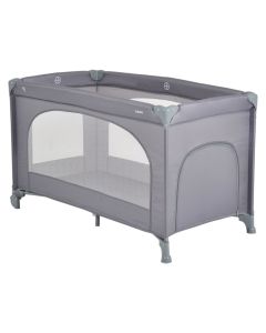 Krevat portativ për fëmijë, Uno, 1 nivel, gri, 120x60 cm, 1 copë