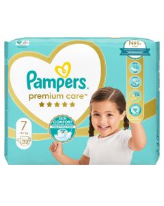 Pelena për bebe me peshë trupore 15+ kg, Pampers Premium Care, 32 copë