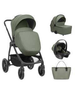 Set karrocë për fëmijë, Kikka Boo, Modena, 3 në 1, Army Green, 0-22 kg, 1 copë