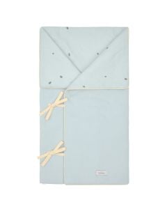 Mbulesë/thes gjumi për bebe, Kikka Boo, Stripy Friends, pambuk, 90x68 cm, blu, 1 copë