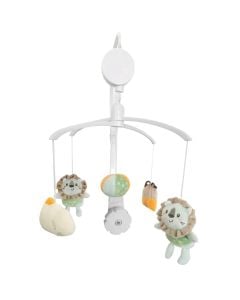 Lodër krevati për bebe, Kikka boo, Jungle King, mikse, me muzikë, 1 copë