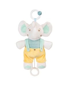Lodër për fëmijë, Kikka Boo, Elefant, pellush, mikse, 25 cm, 0 muajsh +, 1 copë