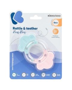 Lodër dhe kruajtëse dhëmbësh për bebe, Kikka Boo, Bon Bon, 0 muajsh +, 1 copë