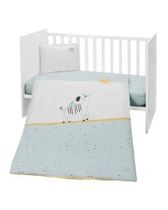 Set carcafë për fëmijë, Kikka Boo, Stripy Friends, këllëf jastëku+carcaf dysheku+këllëf jorgani, 1 copë