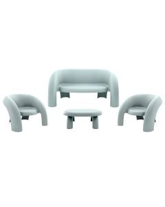 Outdoor set, Serenity, PP, mint color, armchair 100x92x75 cm, sofa 158x92x75 cm, table 101x76x40.5 cm