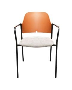 Karrige per ambient te jashtem, Heda, strukture metalike, ulese PP+tekstil, ngjyre karamel/gri, L55.5xW55xH80.5