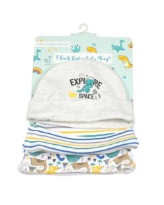 Kapuc për bebe, Cangaroo, blu mikse, 3 copë, 1 pako