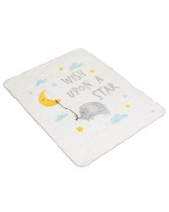 Baby blanket, Cangaroo, Softy Wish Upon A Star, 110x140 cm, white, 1 piece