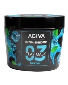 Face mask, Agiva, 03, Energetic, with clay and mint, 300 ml, 1 piece