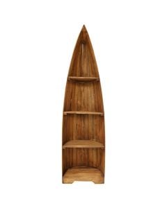 Raft dekoruese ne forme Varke, dru tropikal Mahogany, ngjyre natyrale, 56*42*200H