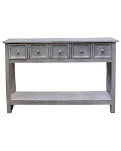 Konsole dekoruese, Marocco, dru tropikal Mahogany, ngjyre natyrale/ e bardhe, 115*30*80