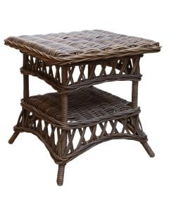 Tavoline anesore, Athena, rattan, ngjyre gri, 55*55*55H
