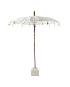 Environmental umbrella, Bali, tropical wood Albasia, polyester fabric, DIA 200 CM