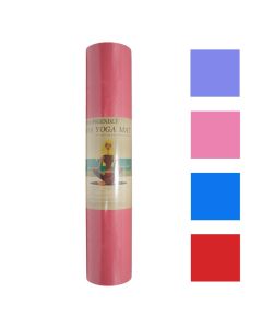 Yoga mat, Fitness, 173x60 cm, 6 mm, EVA, mixed colors