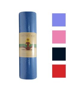 Yoga mat, Fitness, 183x61 cm, 10 mm, mixed colors