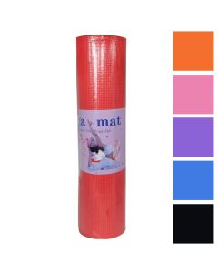 Yoga mat, Fitness, 173x61 cm, 8 mm, PVC, mixed colors